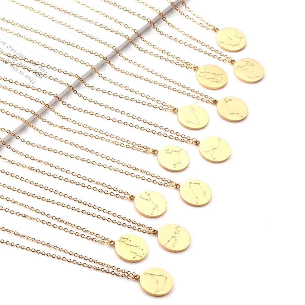 ✨Aquarius Constellation Engraved Necklace✨ - Picture 2 of 4